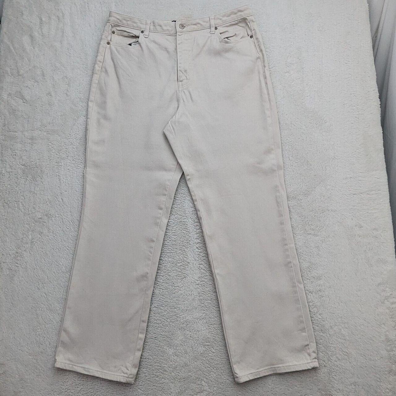 Womens L.A. Blues Stretch Jeans Beige Cotton Regular... - Depop