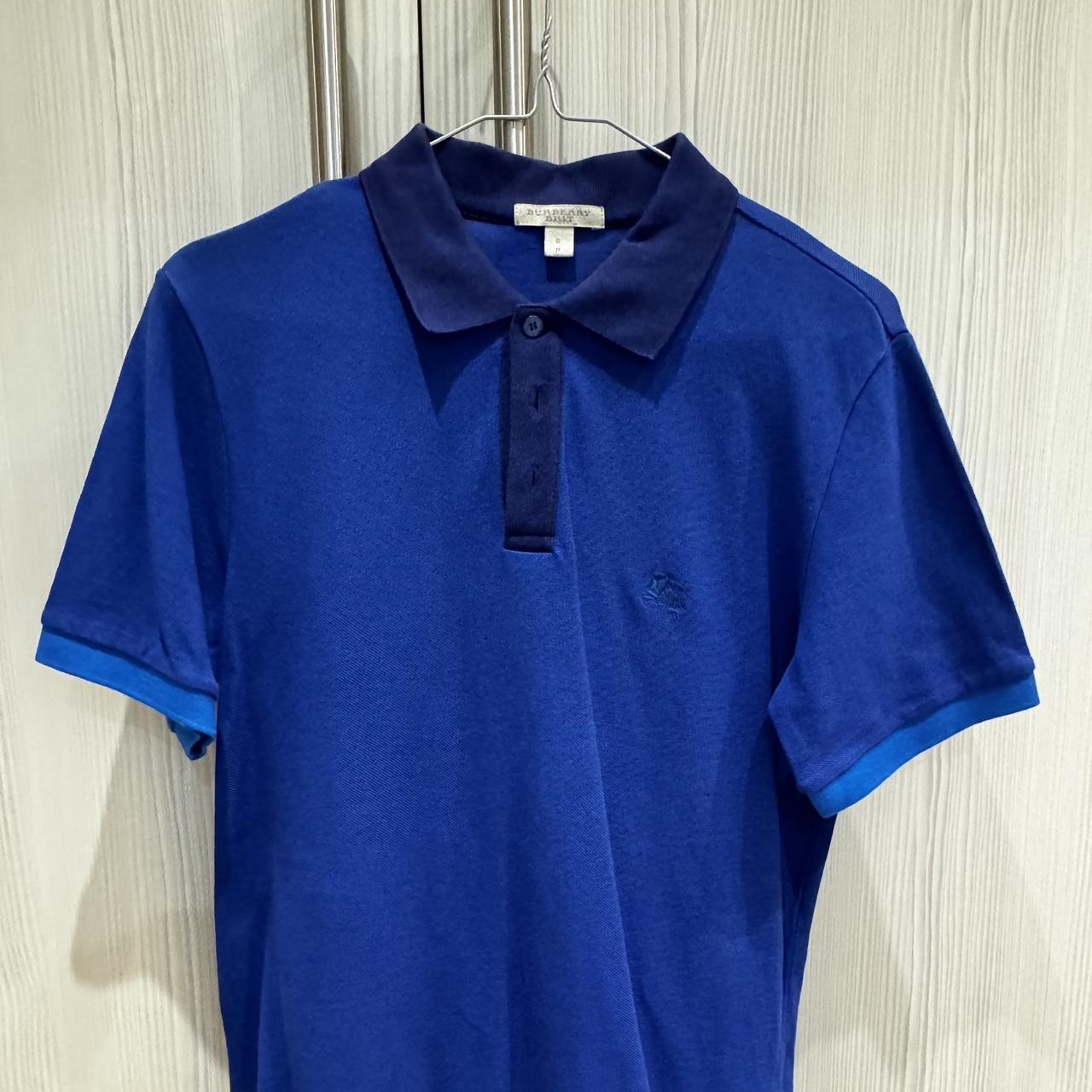 Royal blue burberry polo sale