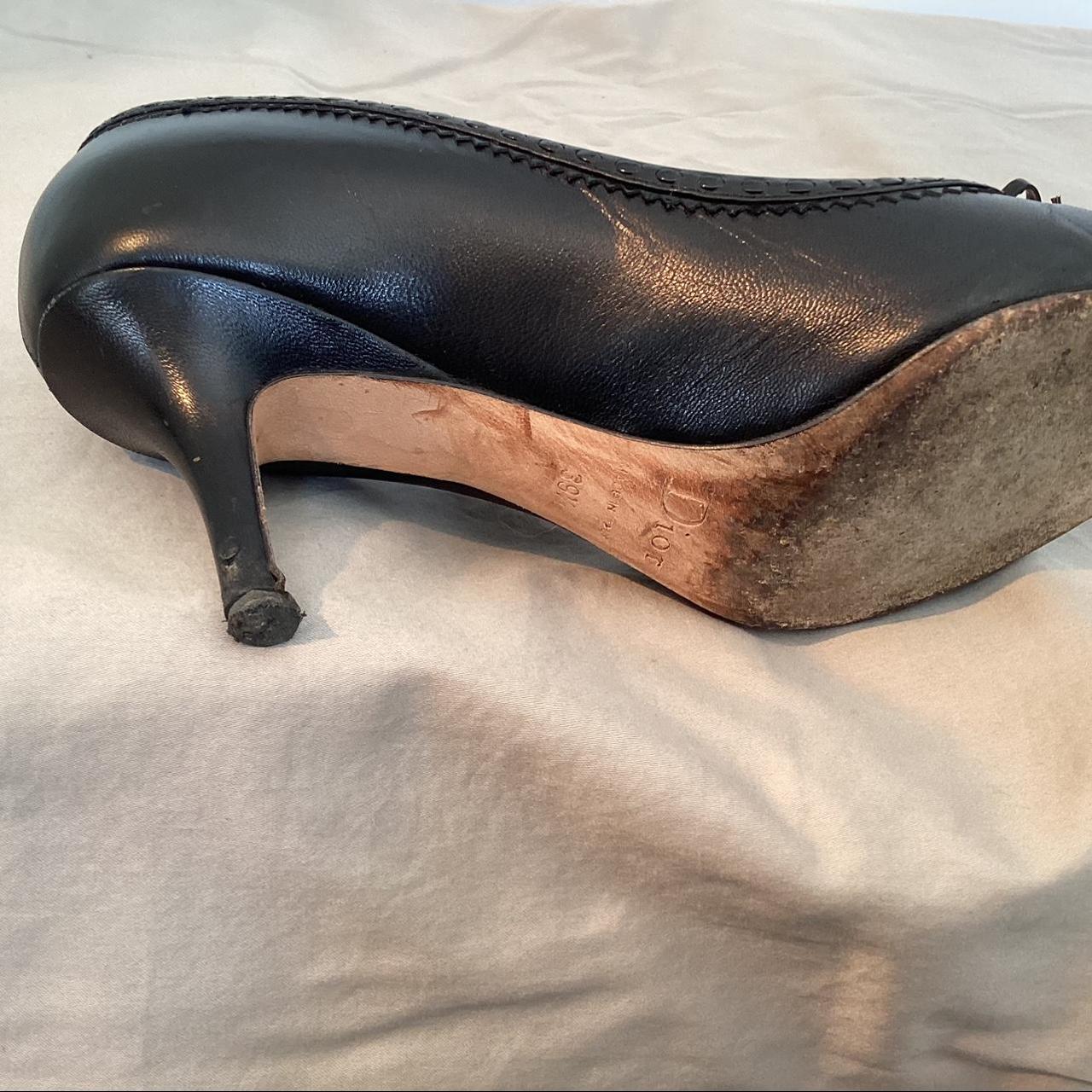 Authentic Dior Baiser Voles black kitten heel pumps... - Depop