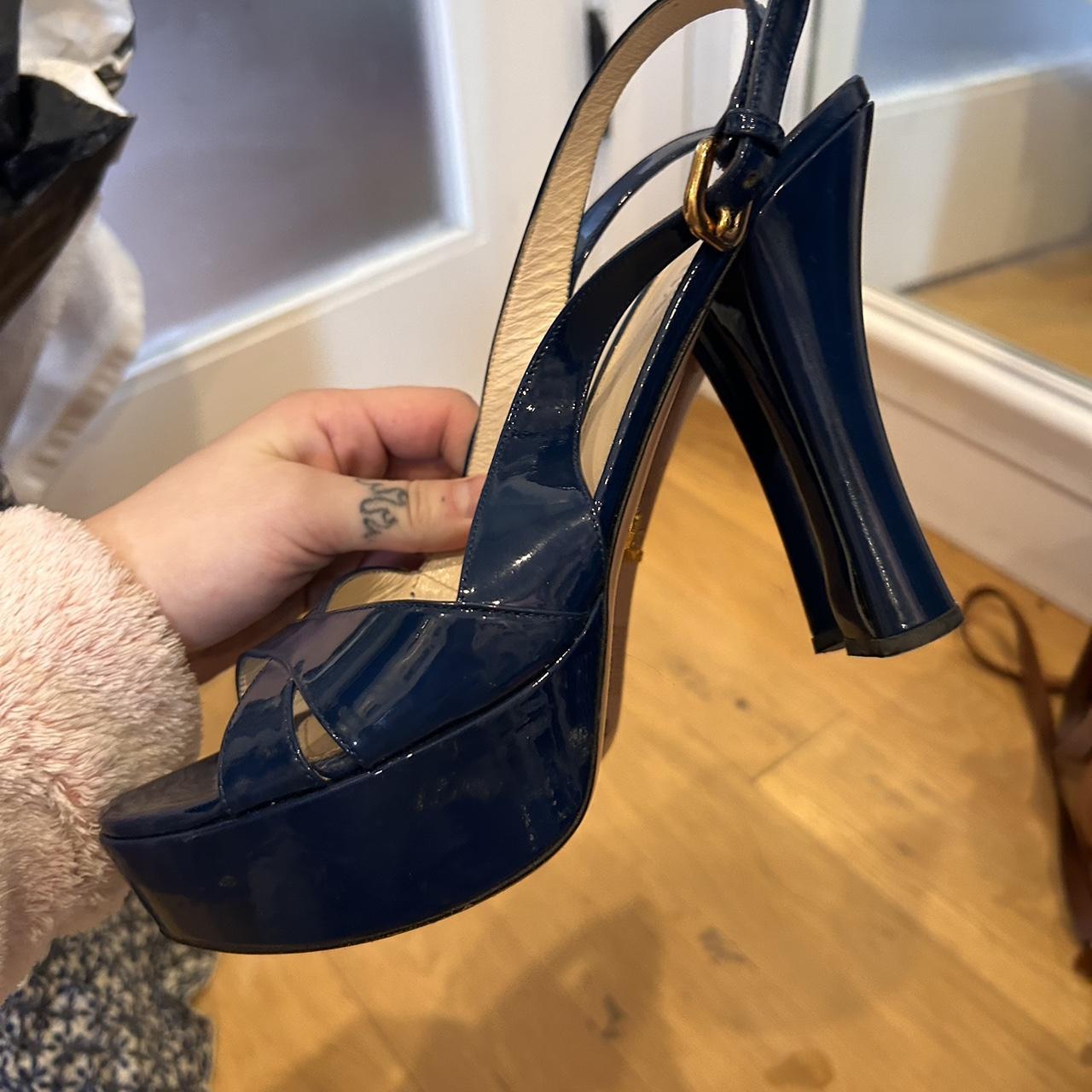 Vintage Prada heels, some scuffs and chips see photos | Depop