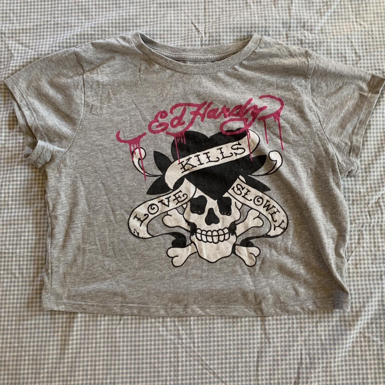 Ed Hardy Crop top Size XL but fits L best Open to... - Depop