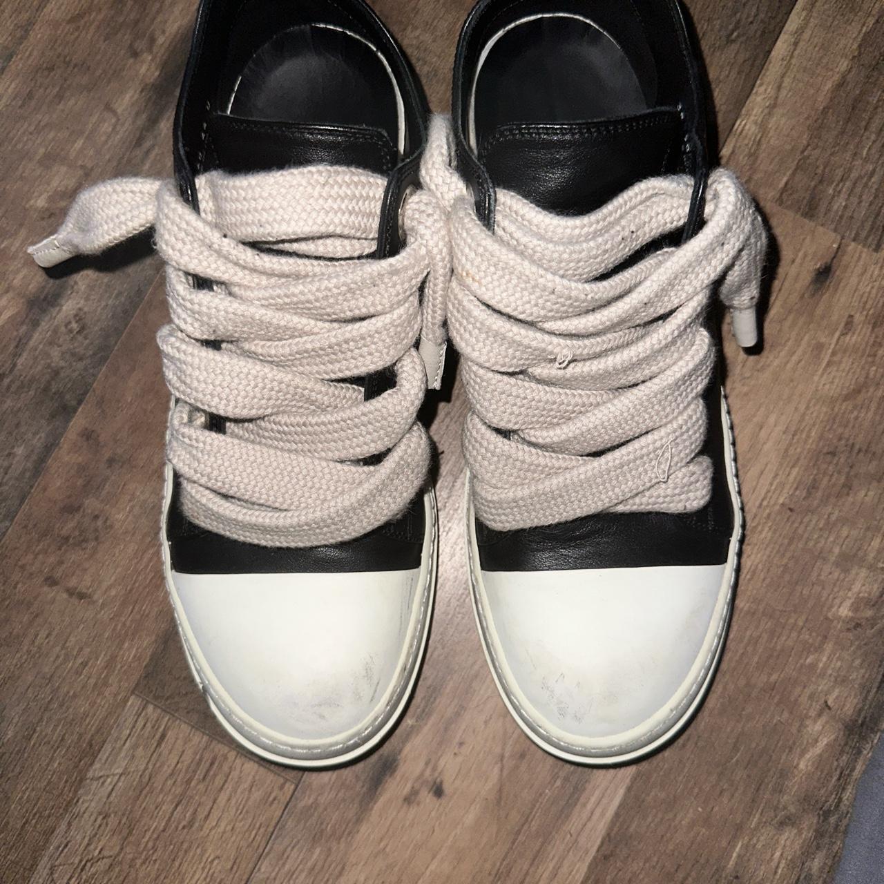 Rick Owens low jumbo lace besides the scuff and... - Depop