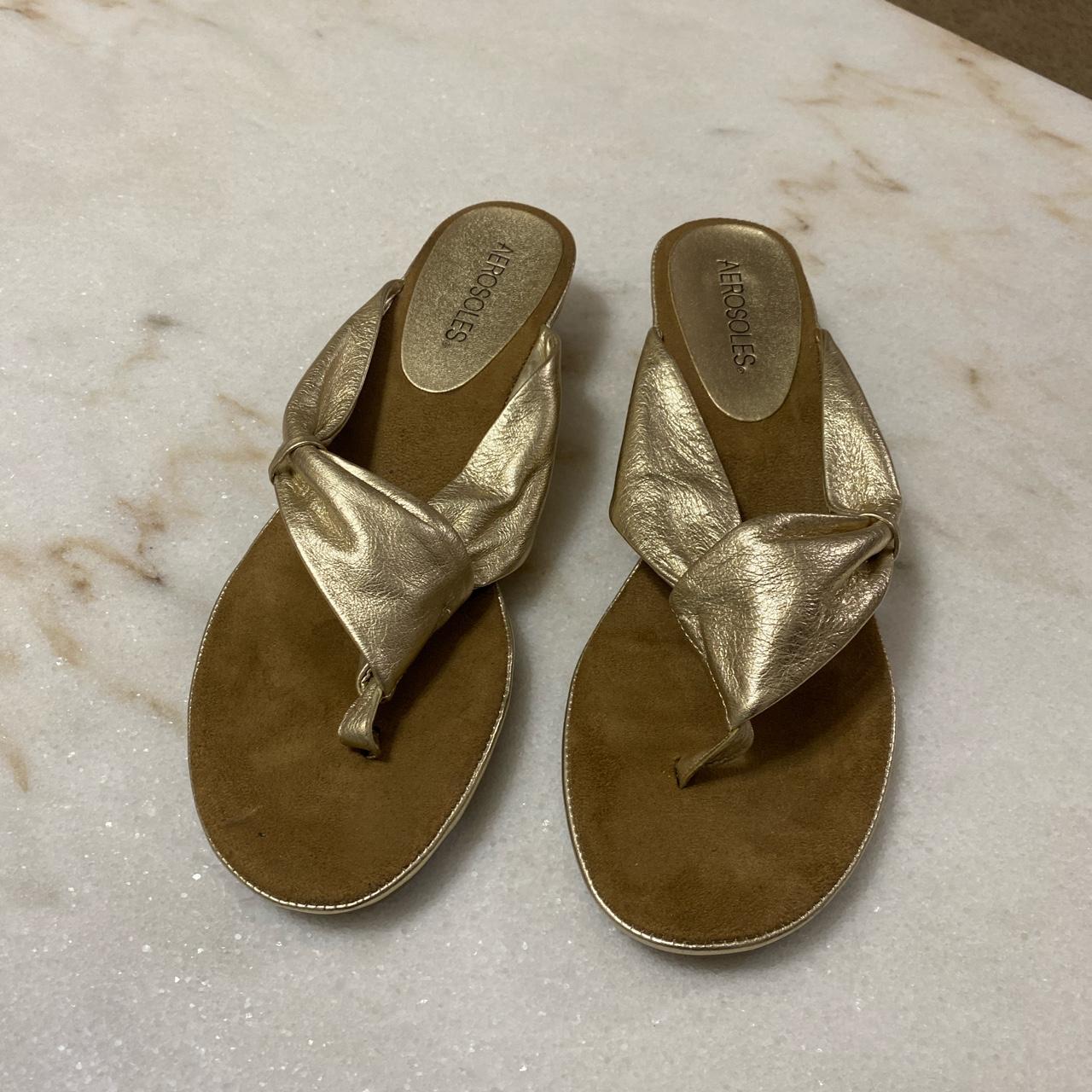Aerosoles Women's Gold Sandals | Depop