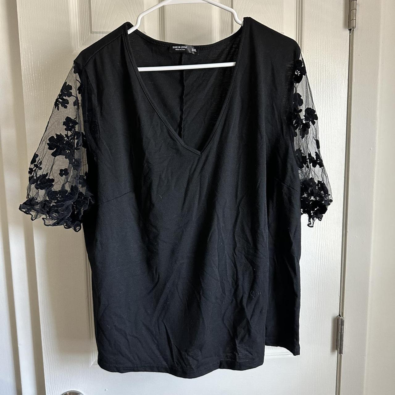 Shein Curve + Plus Women's Black Blouse | Depop