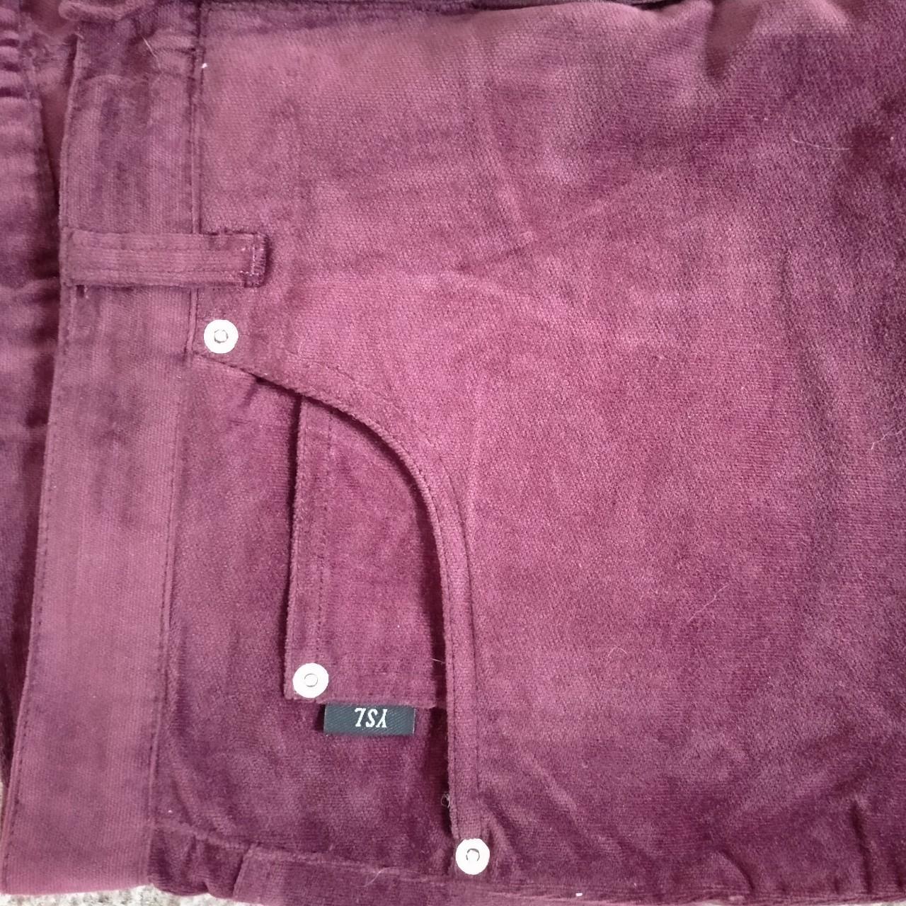 AUTHENTIC VINTAGE YSL VELVET JEANS SIZE 36 WINE RED - Depop