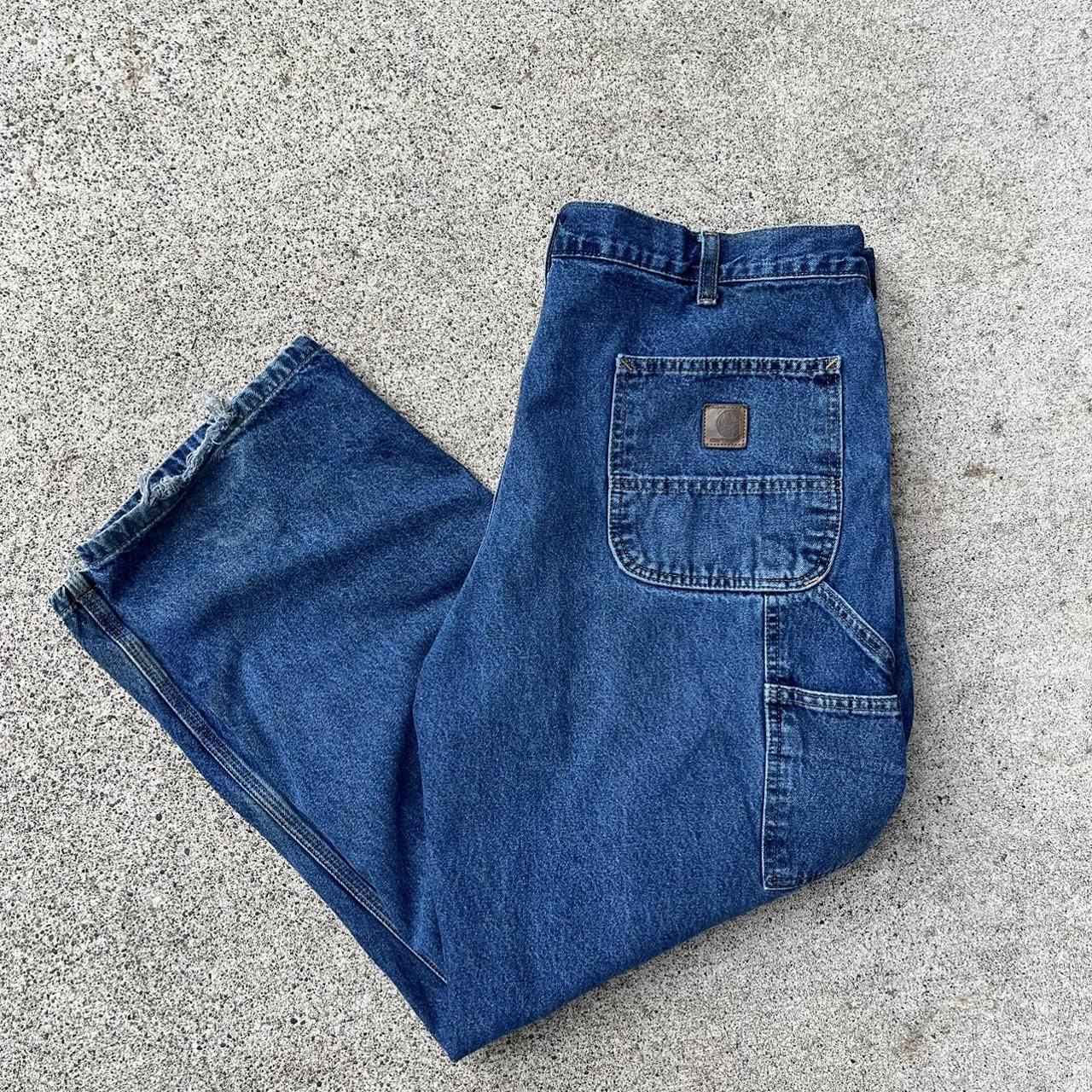 Carhartt carpenter jeans tagged 40x30 fit like 38.... - Depop