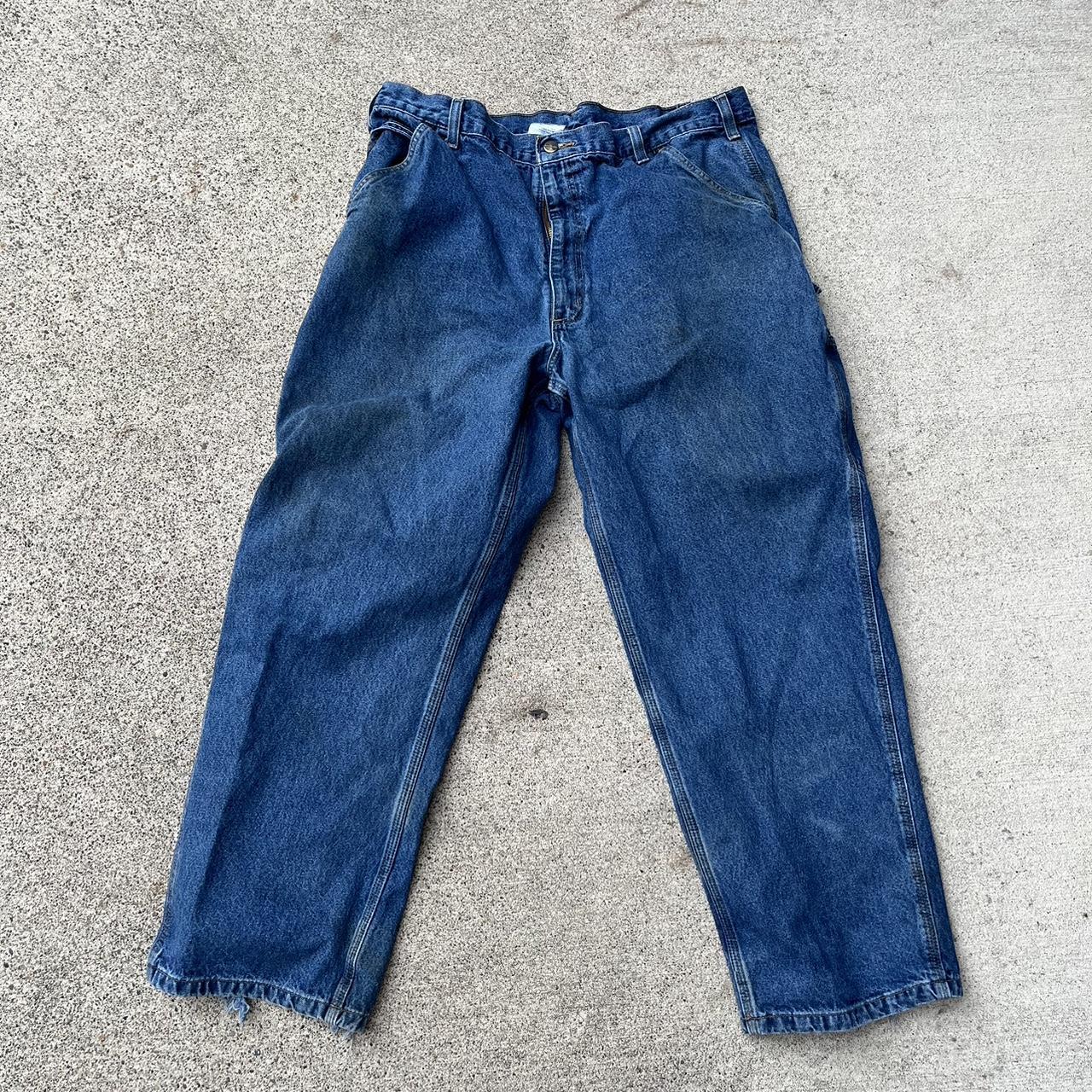 Carhartt carpenter jeans tagged 40x30 fit like 38.... - Depop