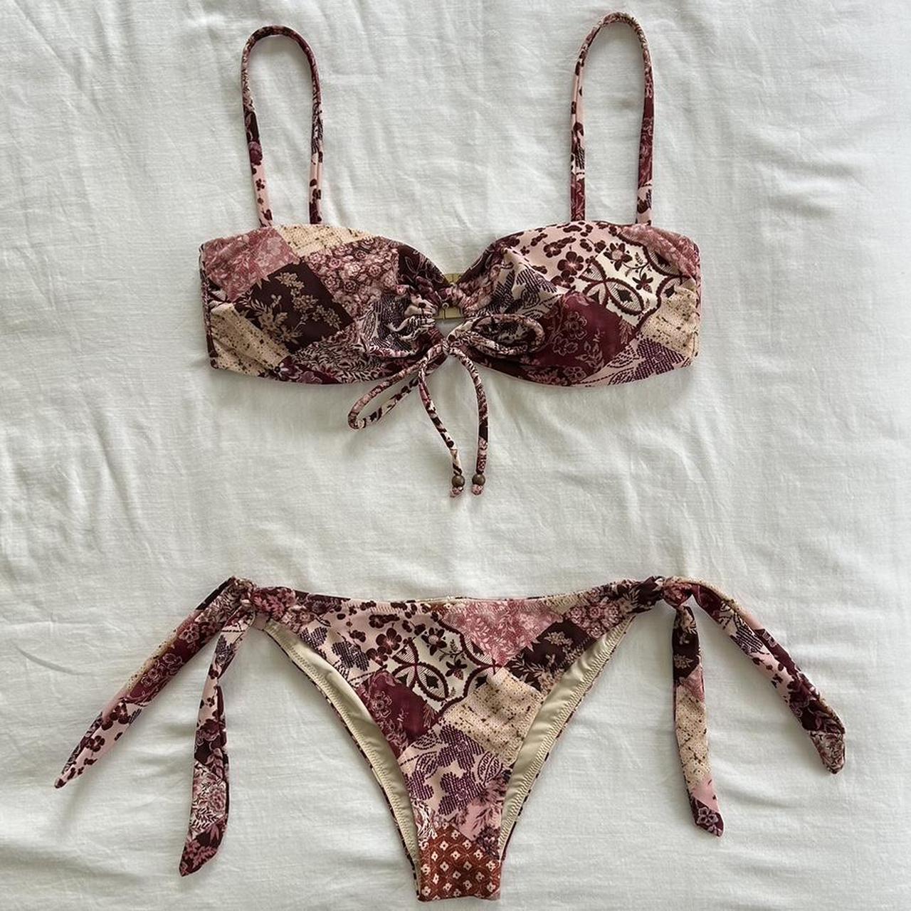 TIGERLILY Kazumi Zippora Bandeau Bikini Top & Bottom... - Depop