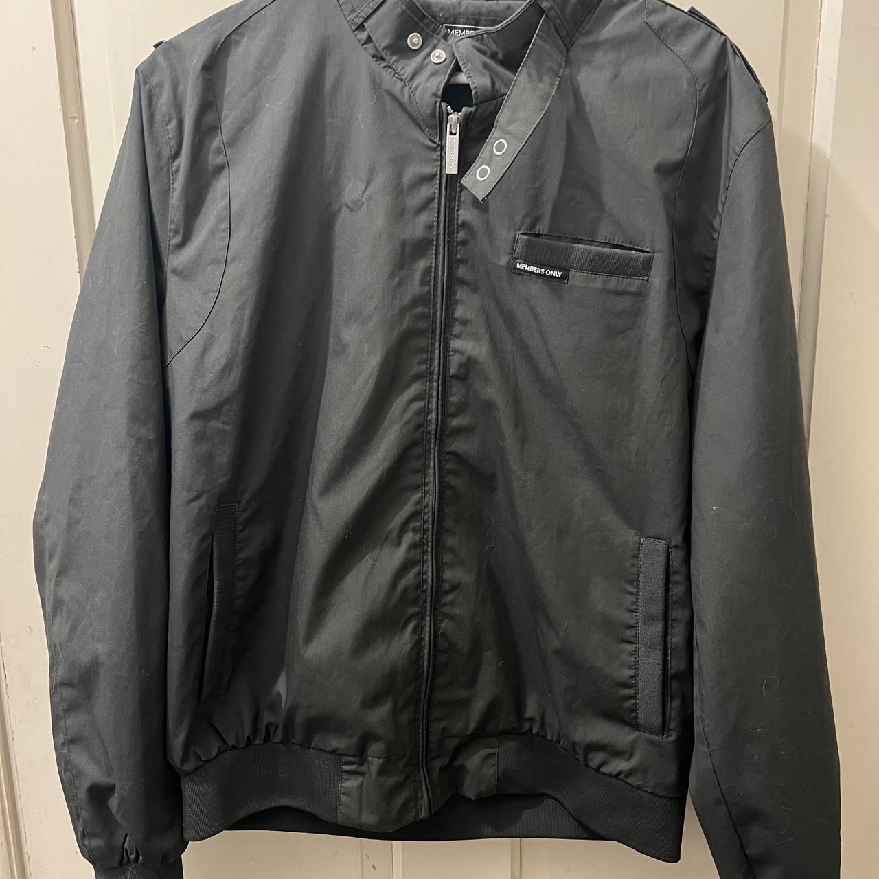 Members only iconic outlet black racer jacket