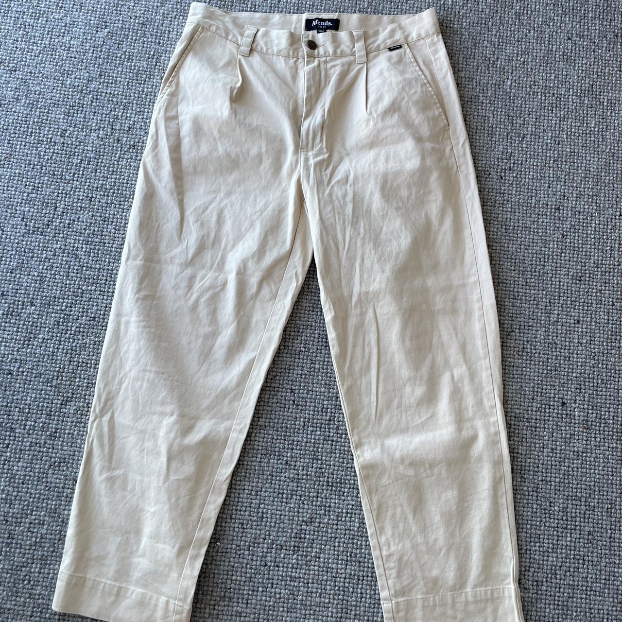 AFENDS Size 32 NEVER WORN Cream chino pant, - Depop