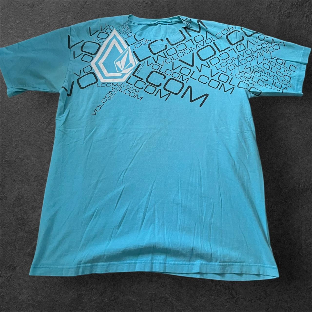 Volcom Men's T-shirt - Blue/White - M – Vintage 2… - image 1