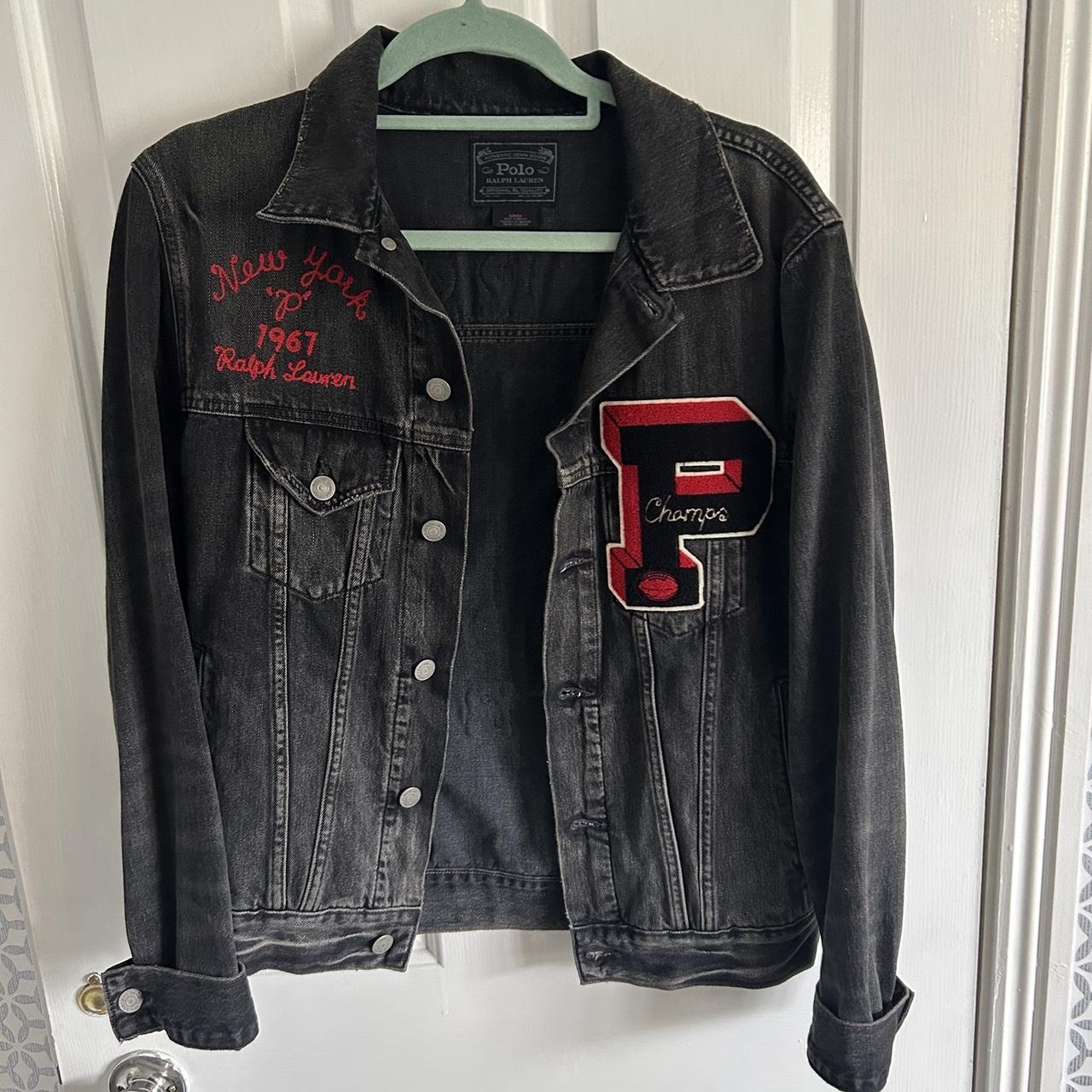 Ralph lauren black jean jacket best sale