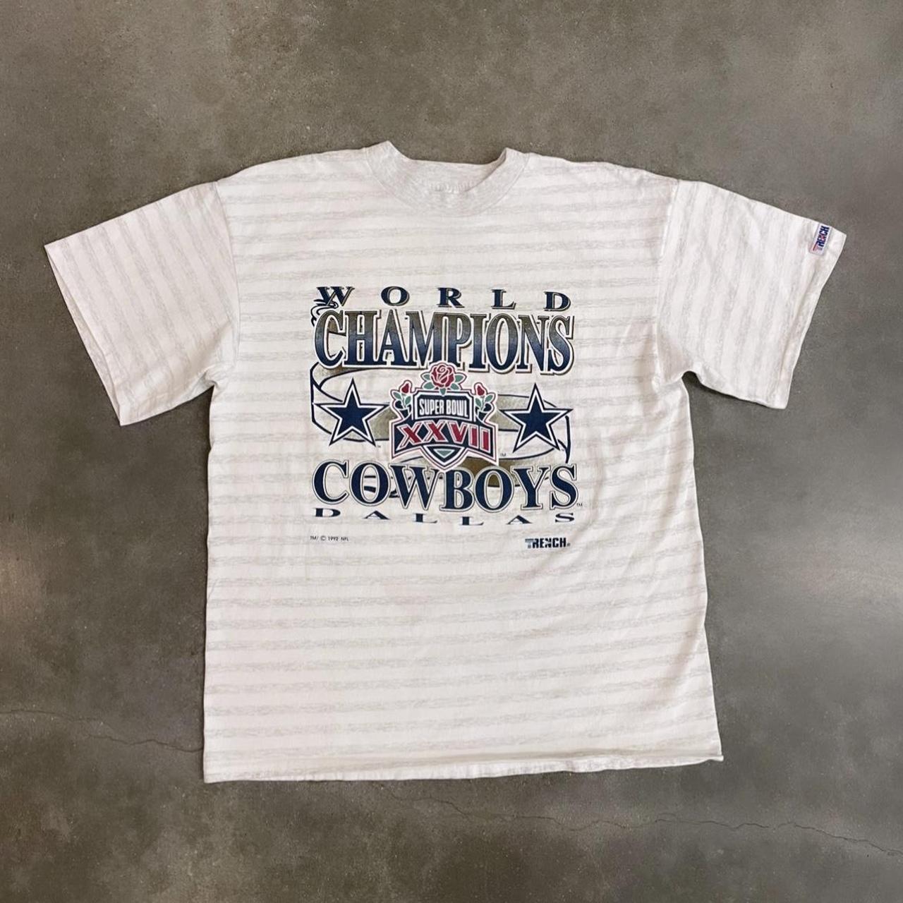 Vintage 1992 NFL Dallas Cowboys Super Bowl 27 World Champions T-shirt Made  in USA