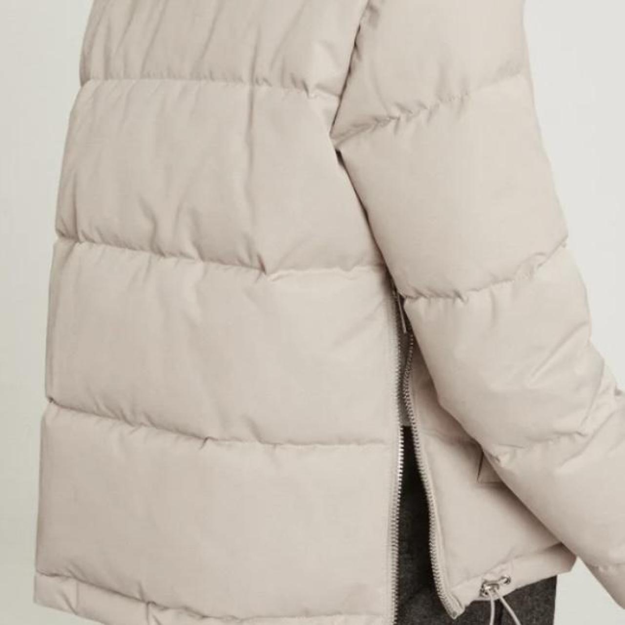 Reiss Dax Short stone coloured puffer jacket. Size