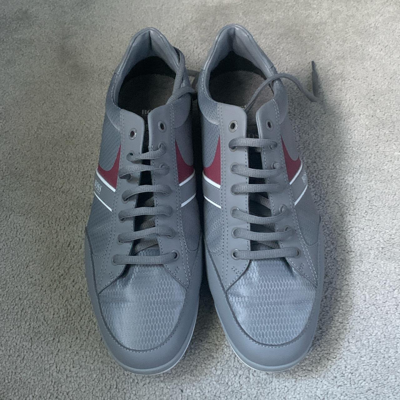 mens grey hugo boss trainers