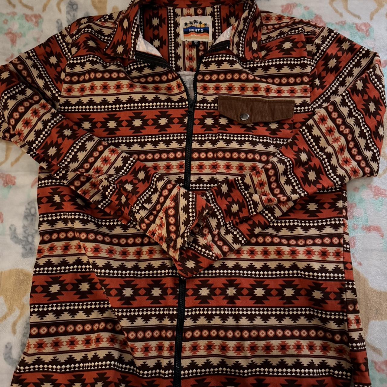 Women's Jacket - Multi/Red - M – Aztec patterned … - image 1