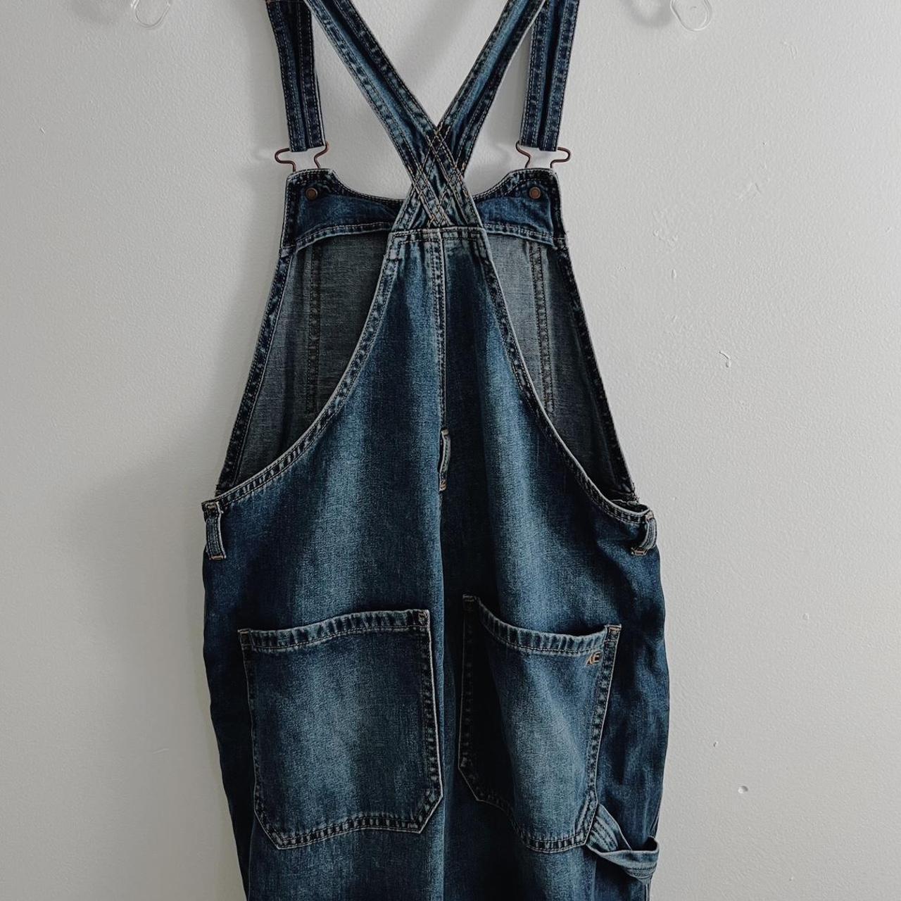American Eagle Women's Navy and Blue Dungarees-overalls | Depop