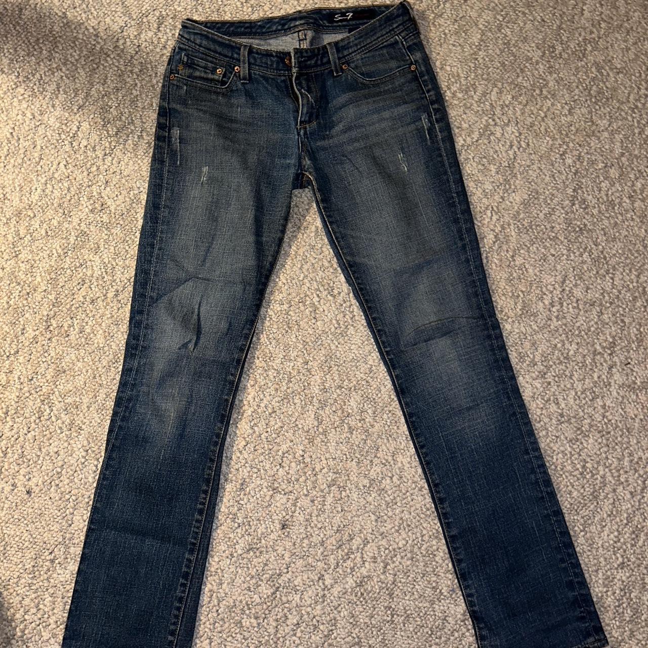 Like new Seven7 jeans size 28 lightly ripped, but - Depop