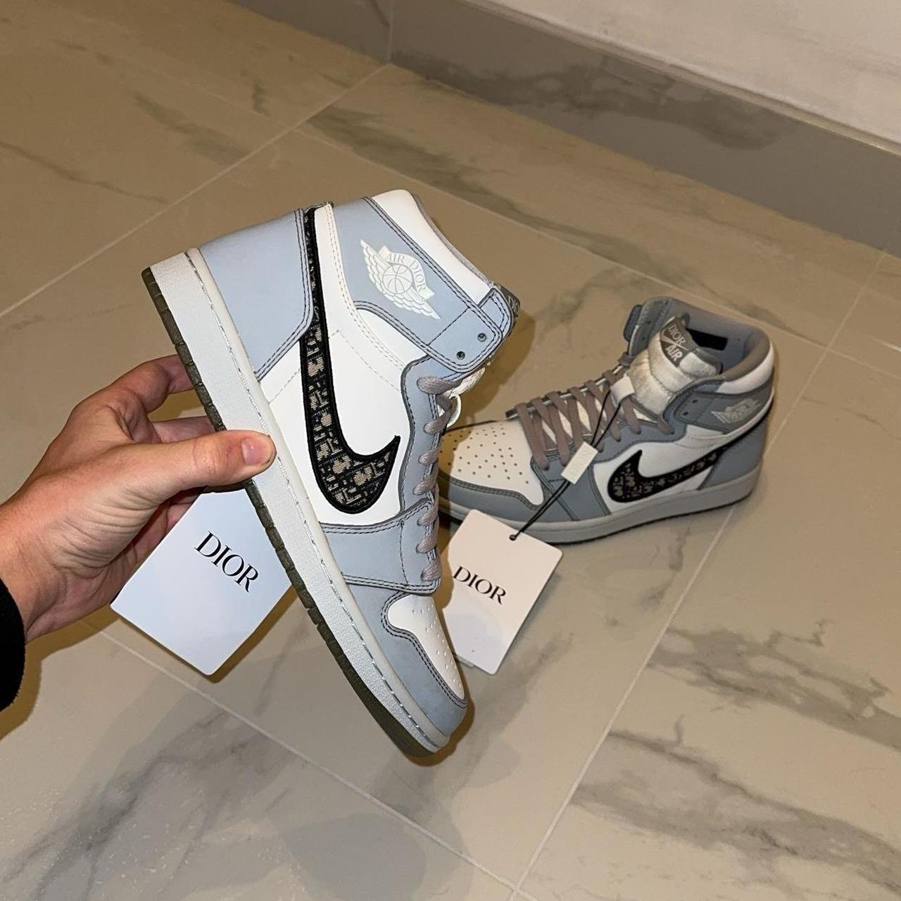 Dior X Air Jordan 1s Og Grey Never Worn No Box Depop 9903