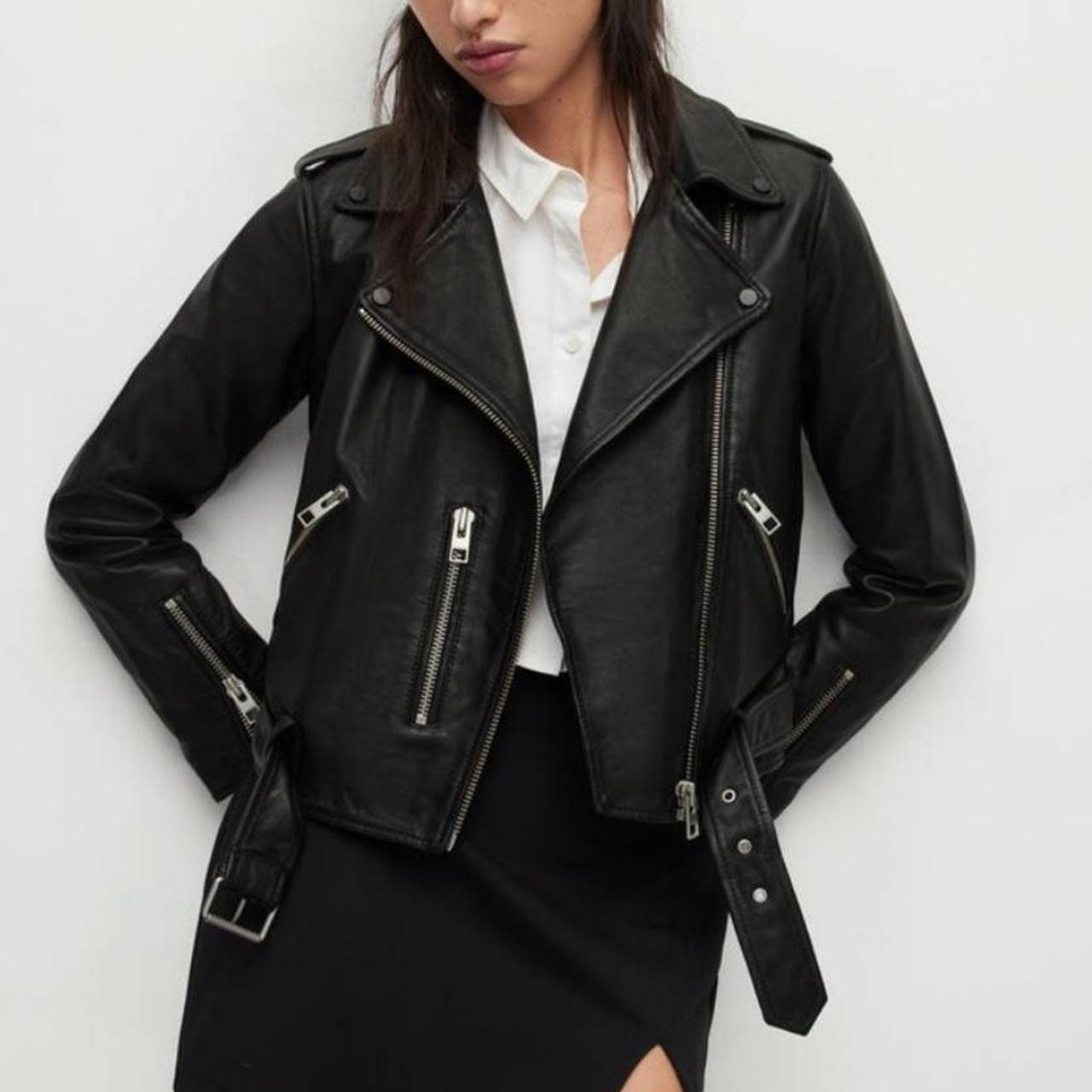 AllSaints Women's Leather Jacket - Black - S – Bl… - image 2