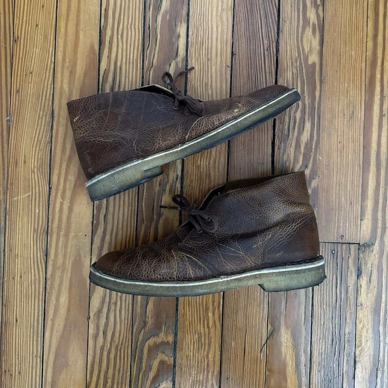clarks desert boots brown leather