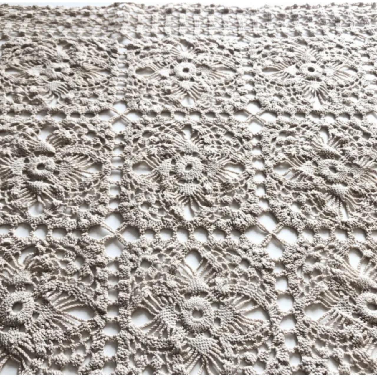 Vintage Bulgarian Hand Crochet Table Cloth Hand... - Depop