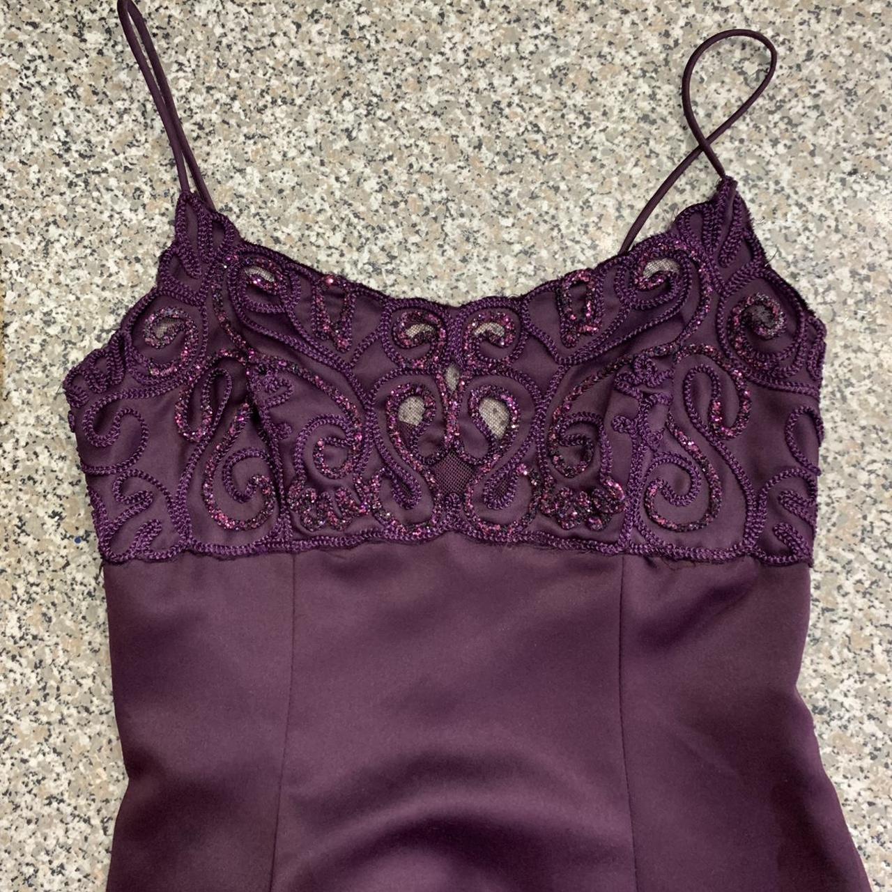 Vintage 90s prom dress! Purple beaded top 90s/00s... - Depop