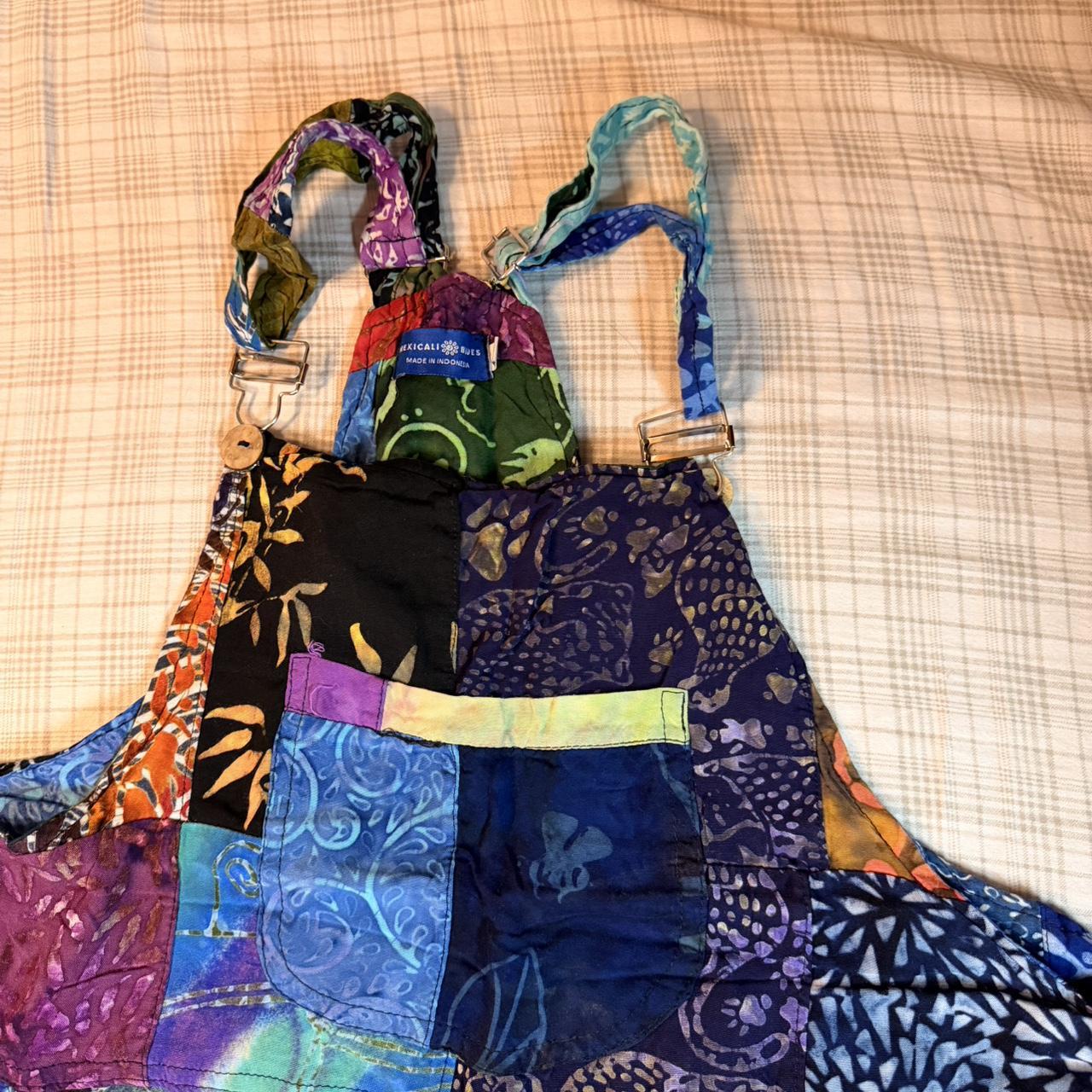 Women's Overalls - Multi - M – Colourful patchwor… - image 2