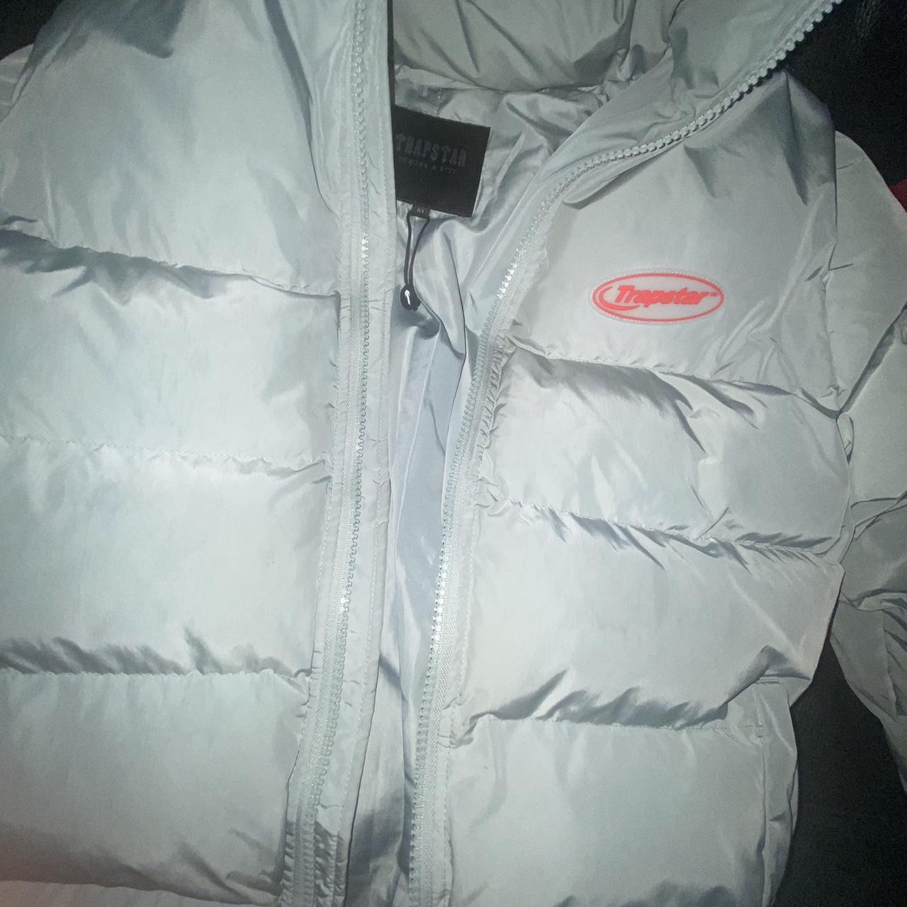 Grey red trapstar hyperdrive jacket bought of... Depop