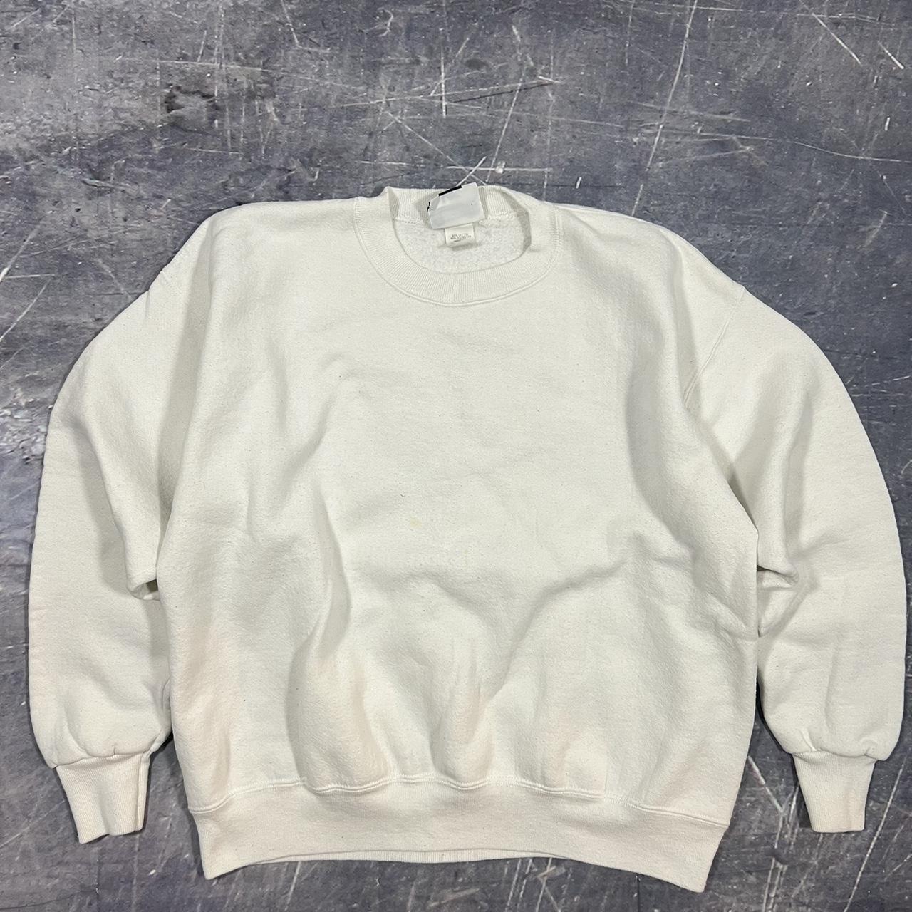 Vintage Lee heavyweight white sweatshirt *Slight... - Depop