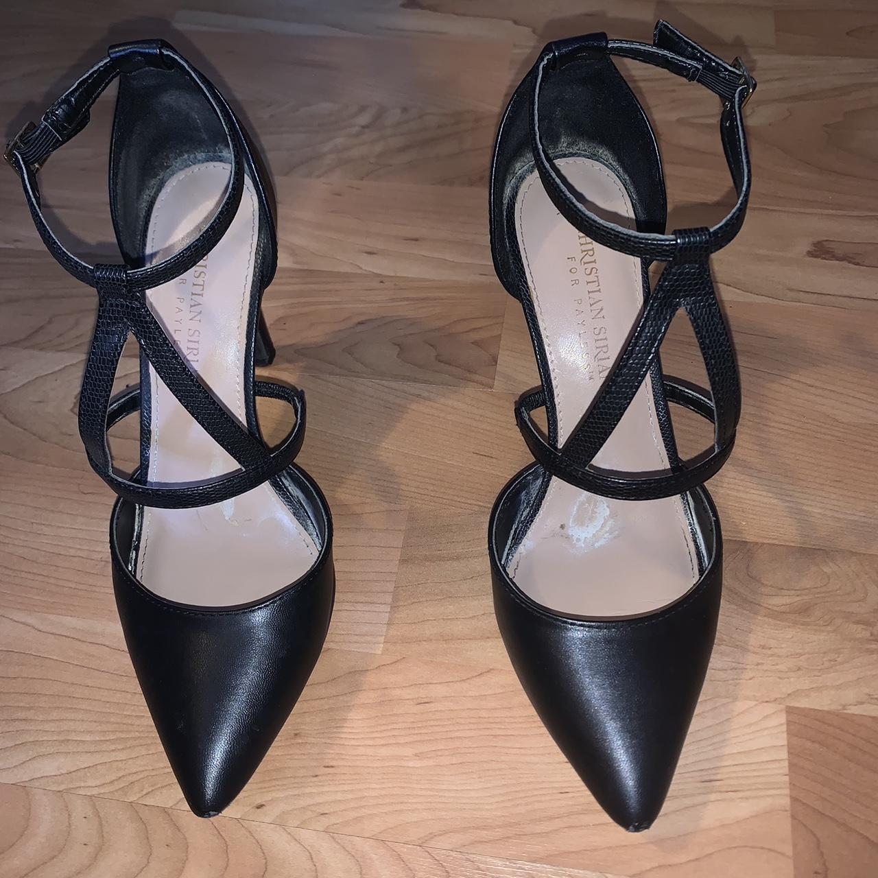 three inch black heels