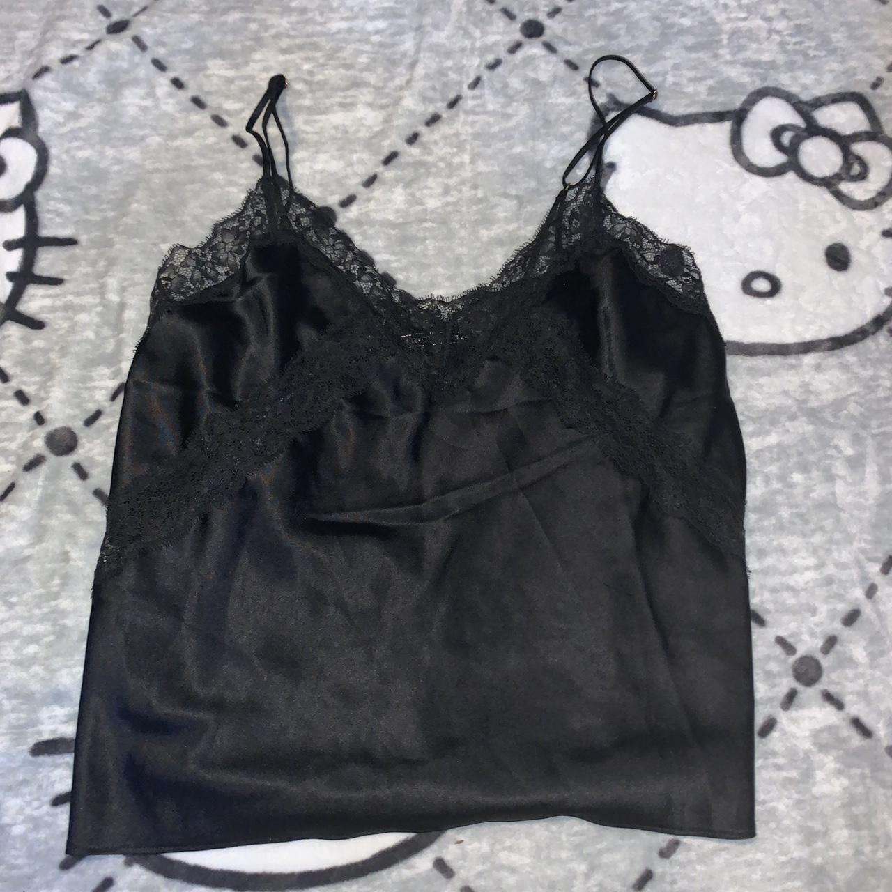 Black Victoria secret lace tank size large Depop