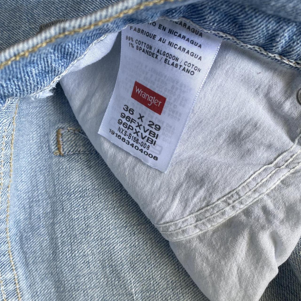 Vintage Washed Wrangler Denim Jeans - Size 36 x 29 ... - Depop