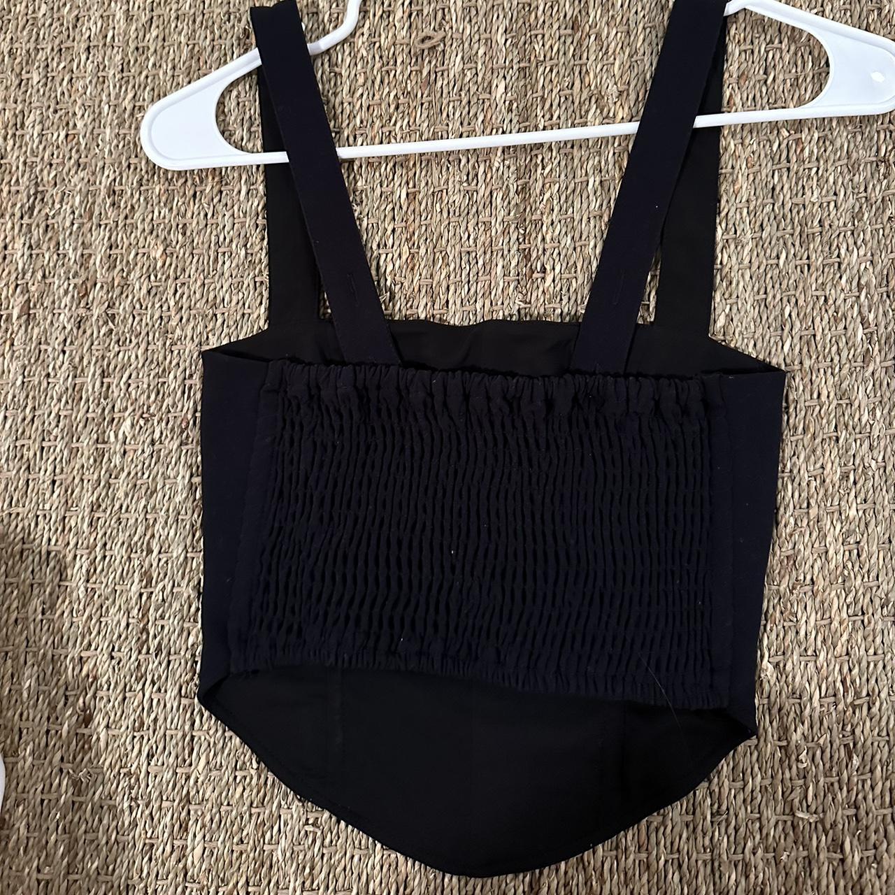 Abercrombie Black Corset Top Stretchy Can Fit Up To Depop