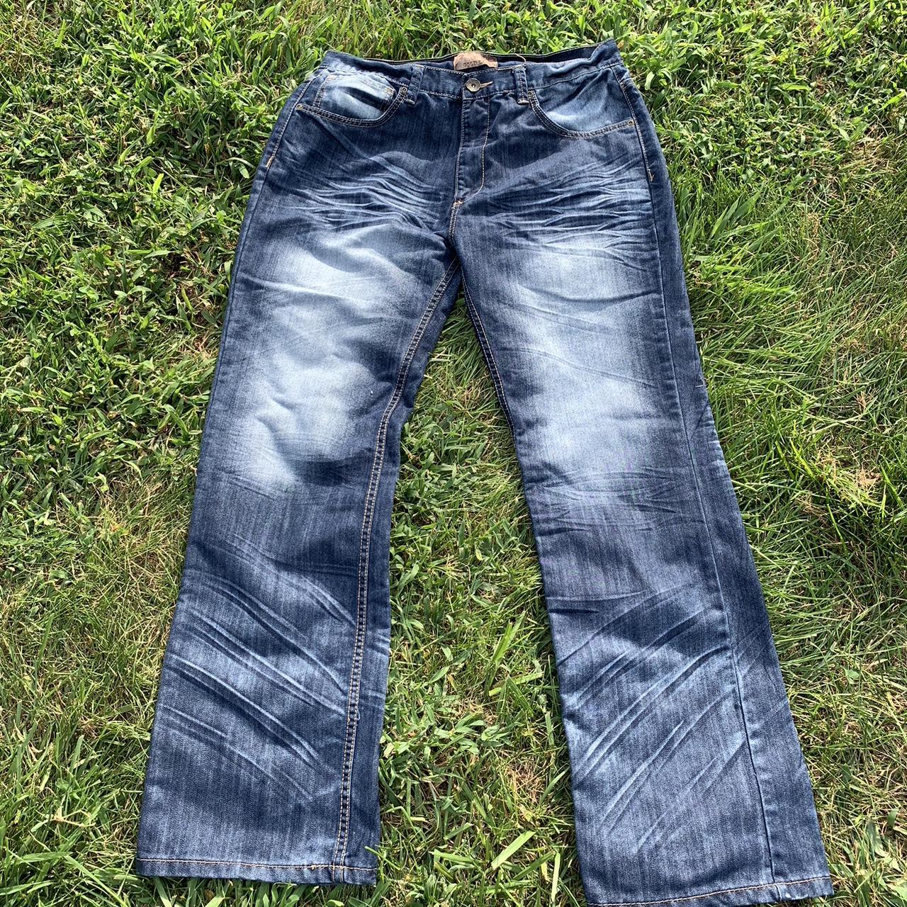 Gold Label Y2k Jeans Awesome Fades In Front And... - Depop