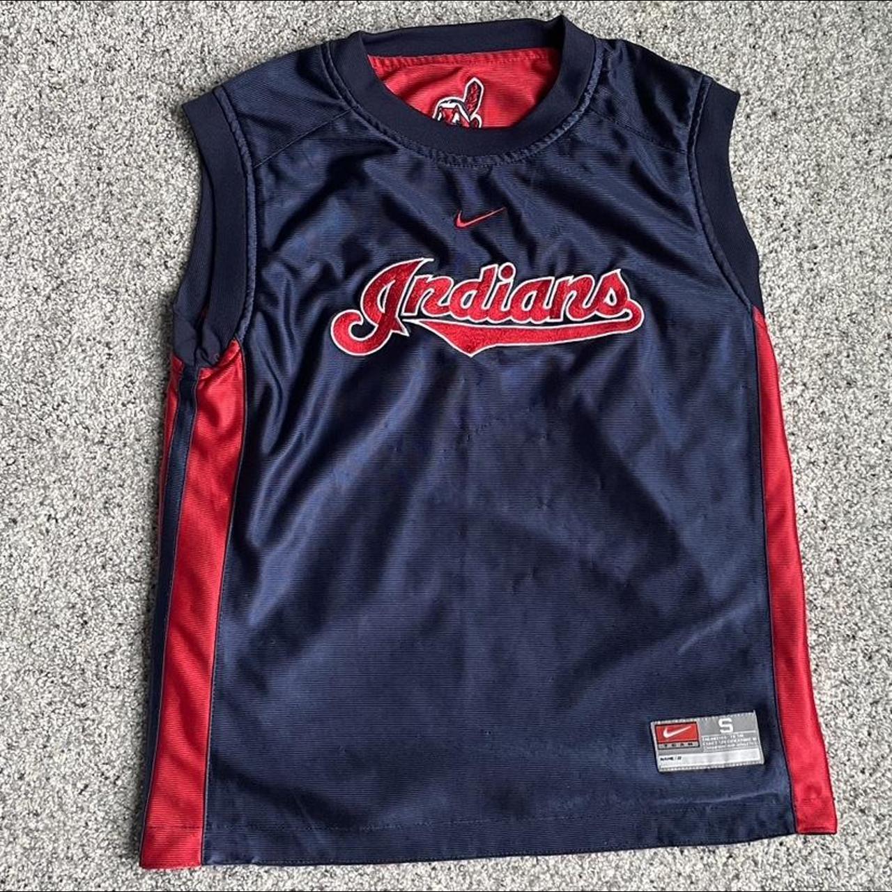 Cleveland Indians Reversible Sleeveless Warm Up Jersey Nike Team L 16-18