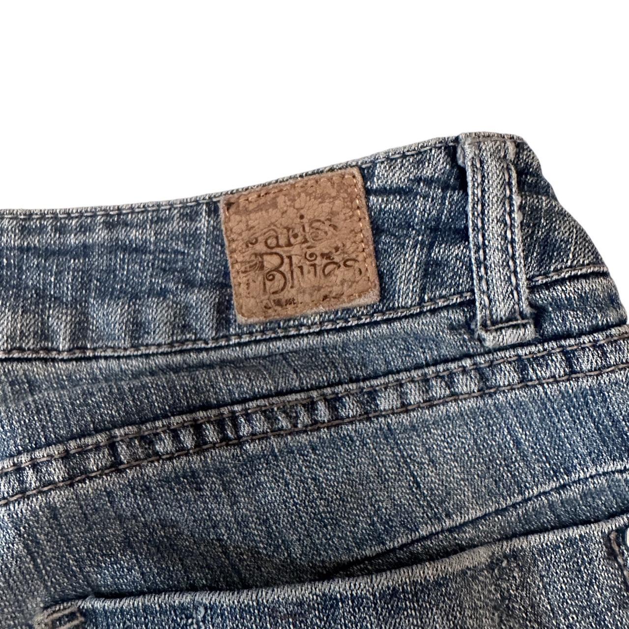 superrr cute vintage y2k paris blues jeans low... - Depop