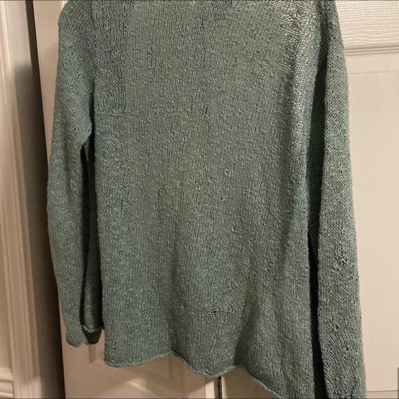 Eileen Fisher Women's Green Cardigan | Depop