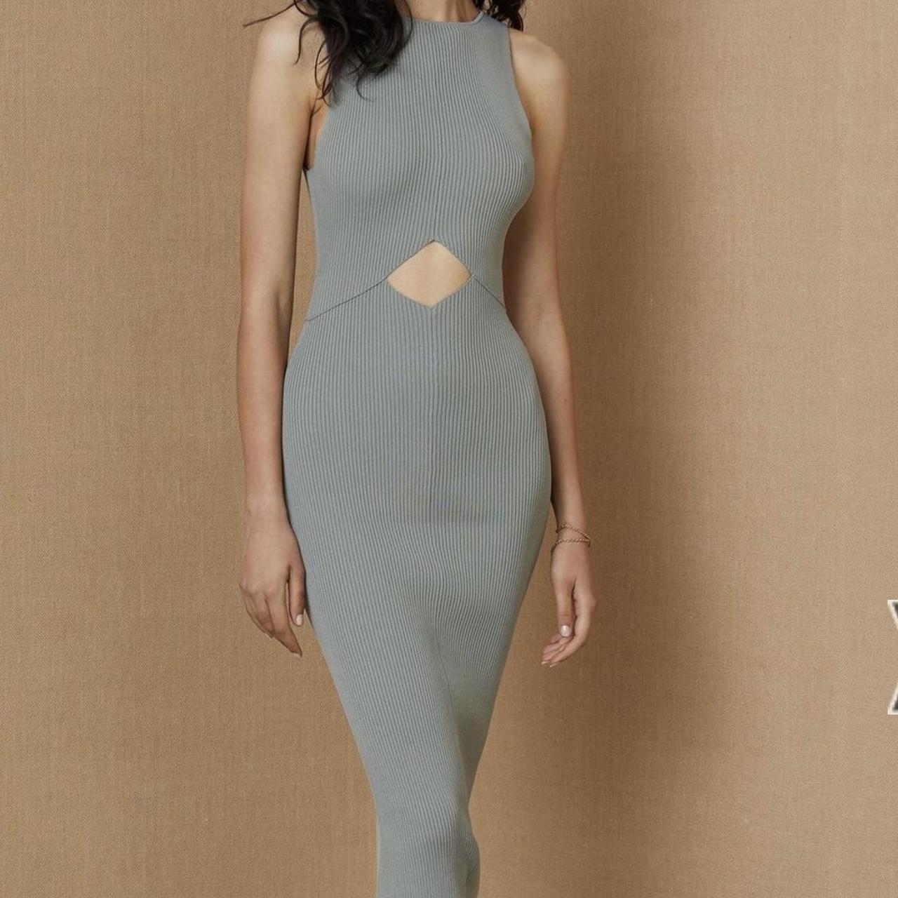 Bec and Bridge Versailles Knit Midi Dress Sage Depop
