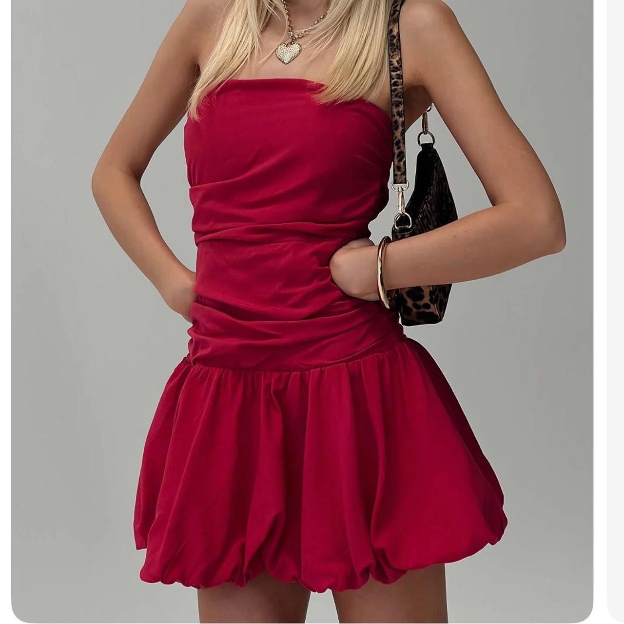 Glamour Girl Strapless Bubble Hem Mini