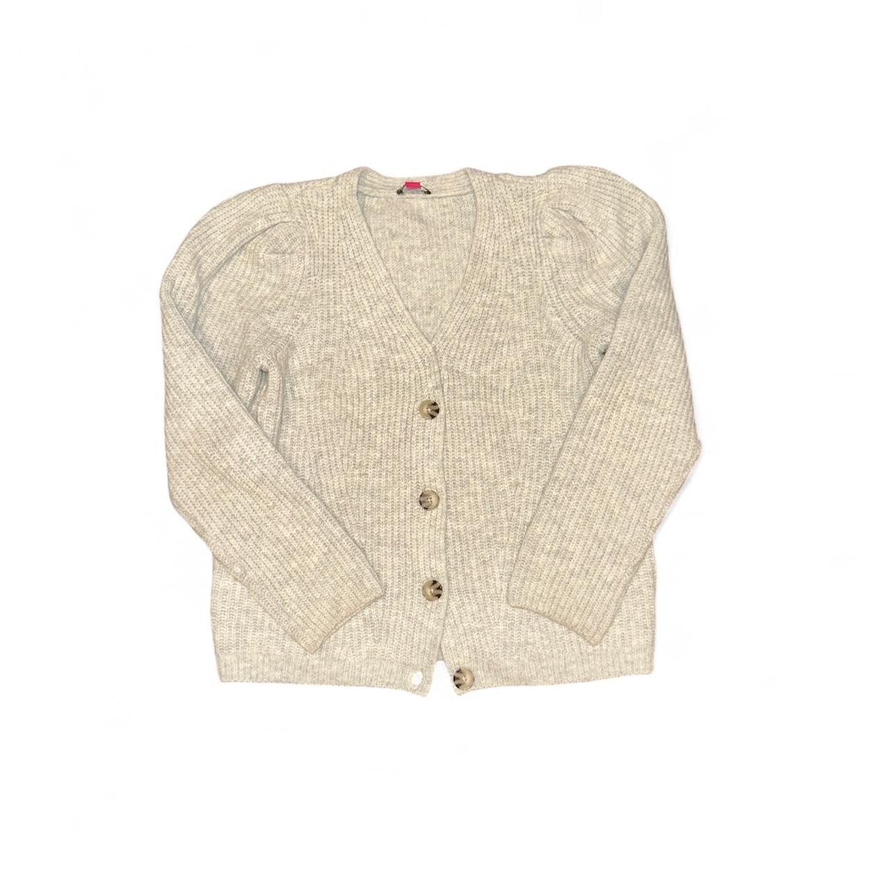 Vince Women's Cardigan - Cream/Grey - S – Vince c… - image 1