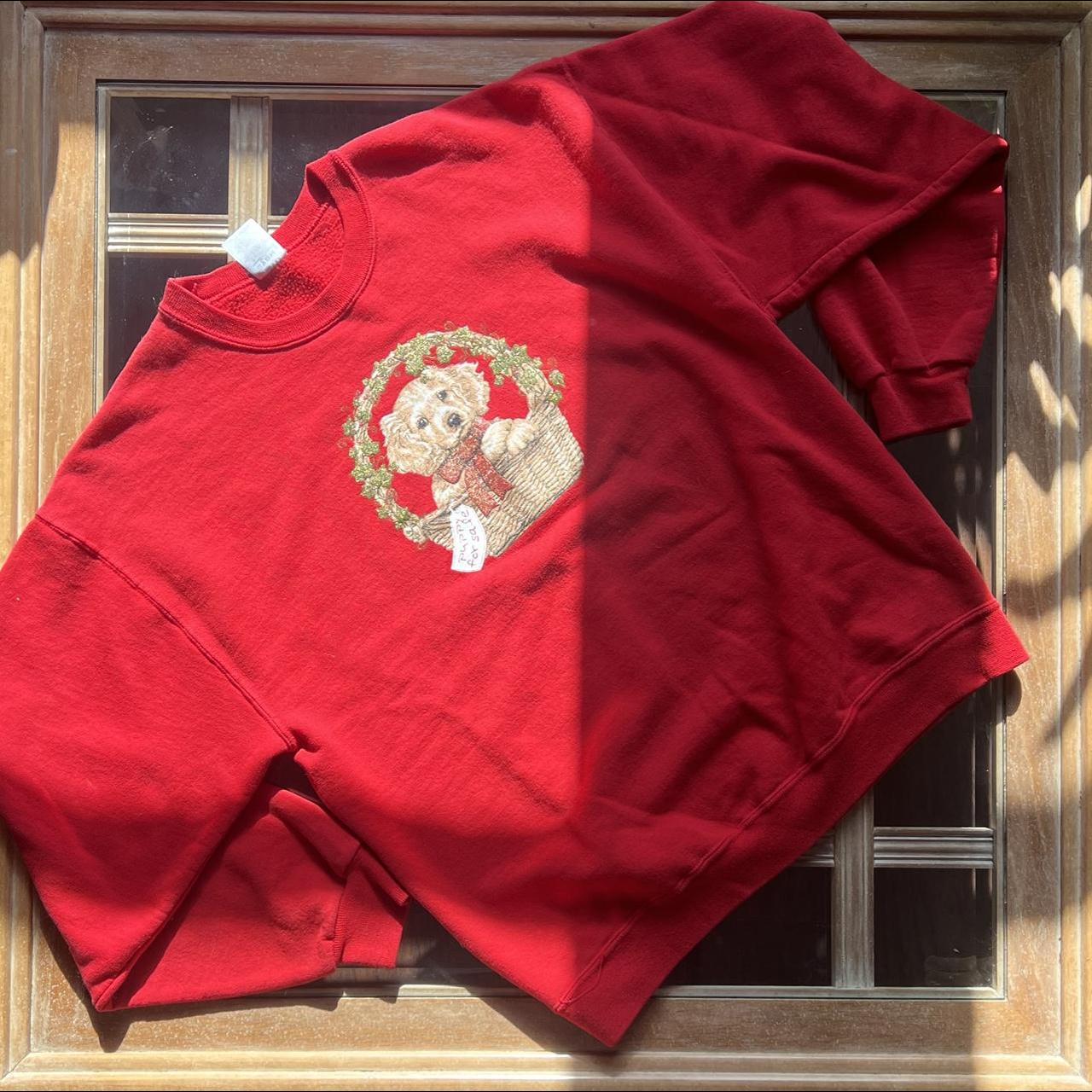 Jerzees Men's Red Sweatshirt Depop