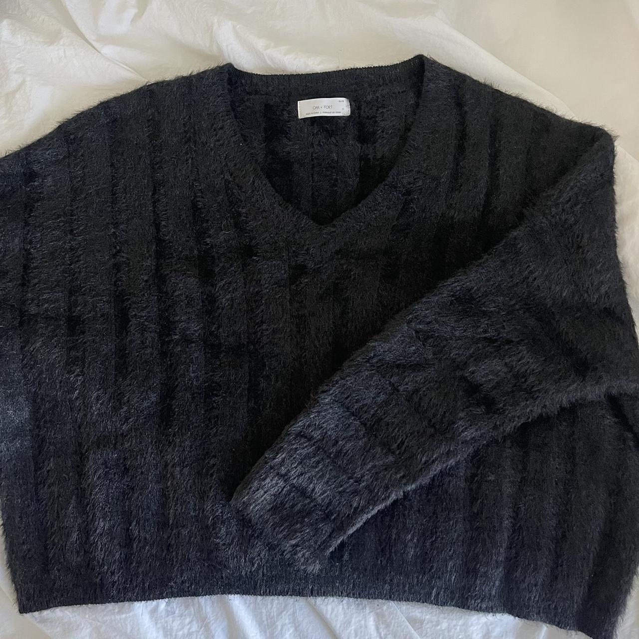 Oak + Fort Women's Black Jumper | Depop