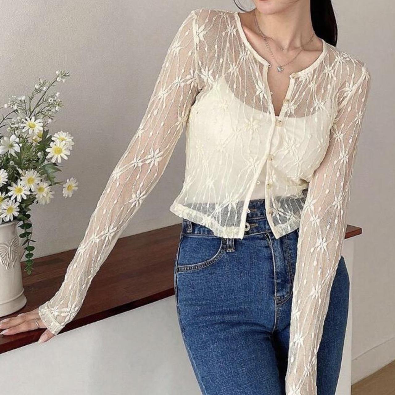 Creamy White Button Blouse. 🤍 (No PayPal Please)... - Depop