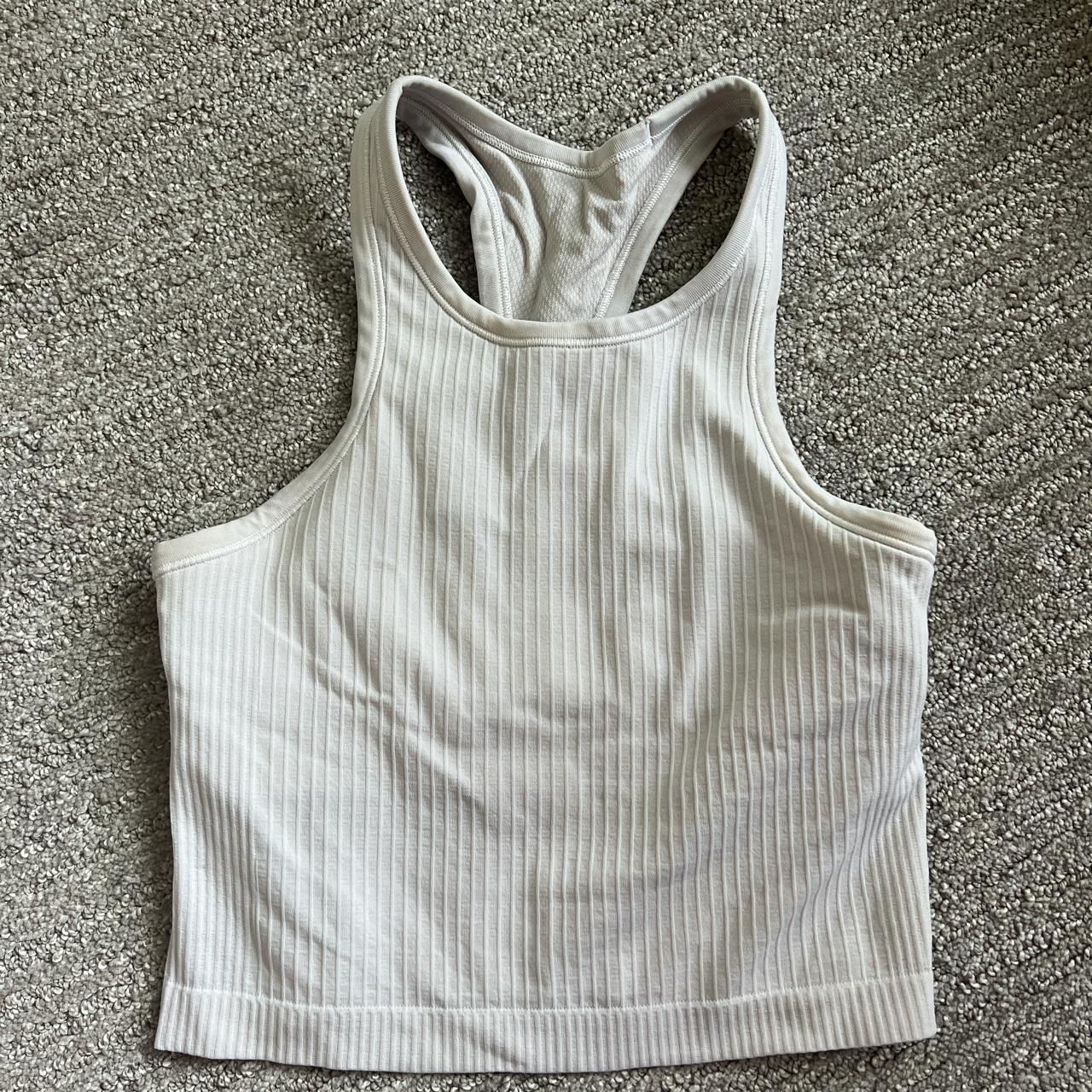 Ebb to Street Cropped Tank size 4. Color is white,... - Depop