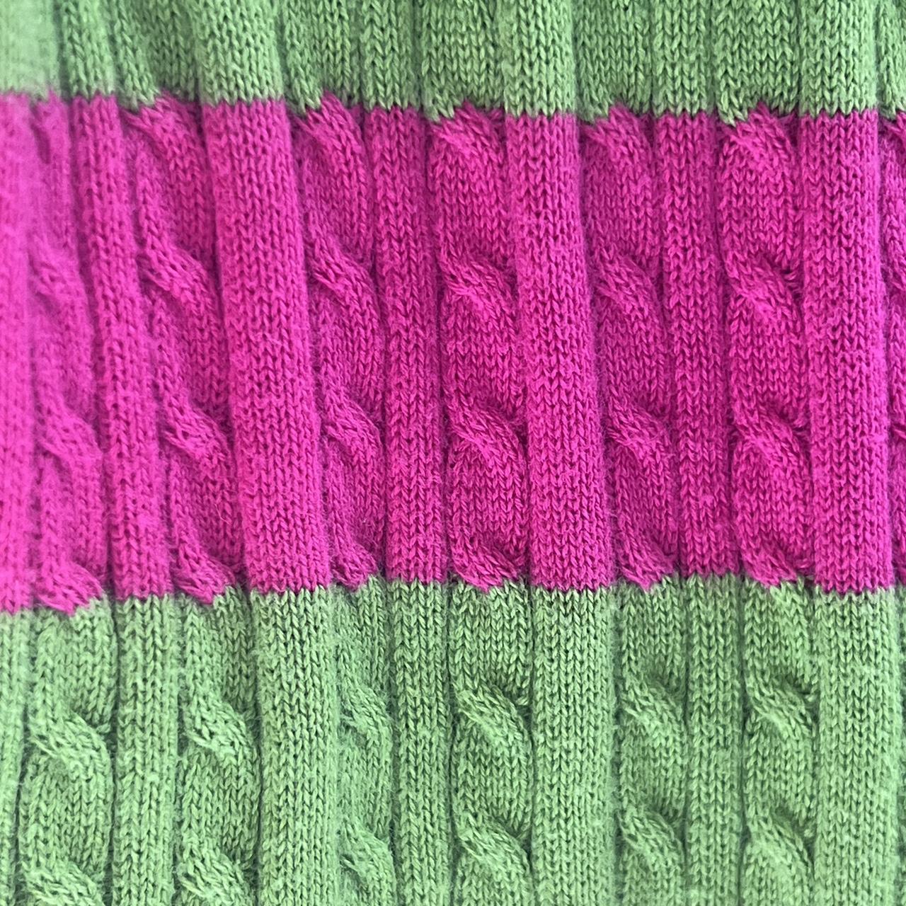 Green And Pink Striped Sweater #sweater #aesthetic - Depop