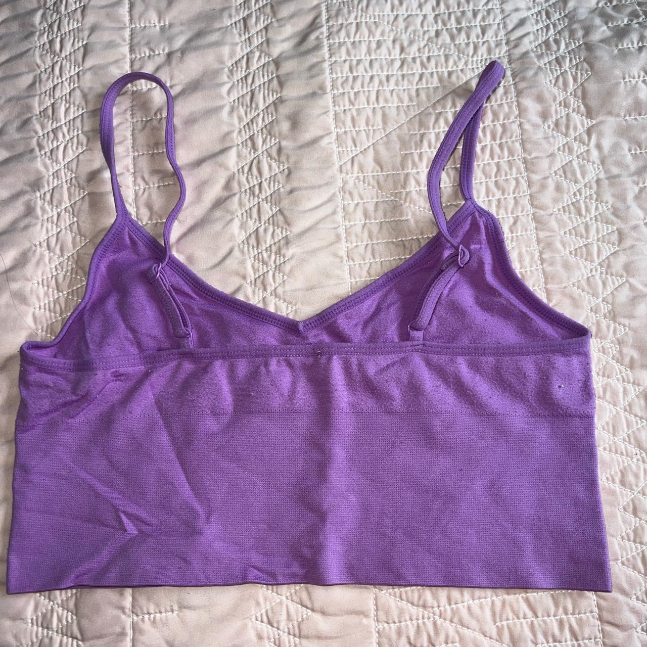 Small cropped purple shirt, selling bc too small on me - Depop