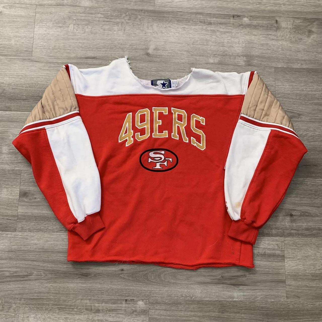 Starter San Francisco 49ers Crew Neck Sweatshirt XXL / 49ers Red Mens Sportswear