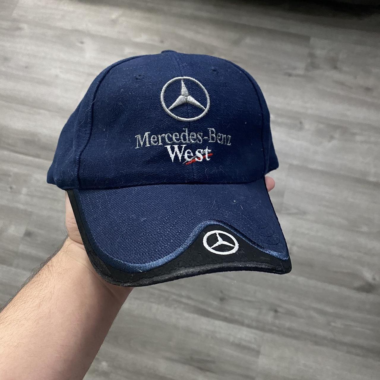 vintage mercedes benz racing hat one size fits all,... - Depop