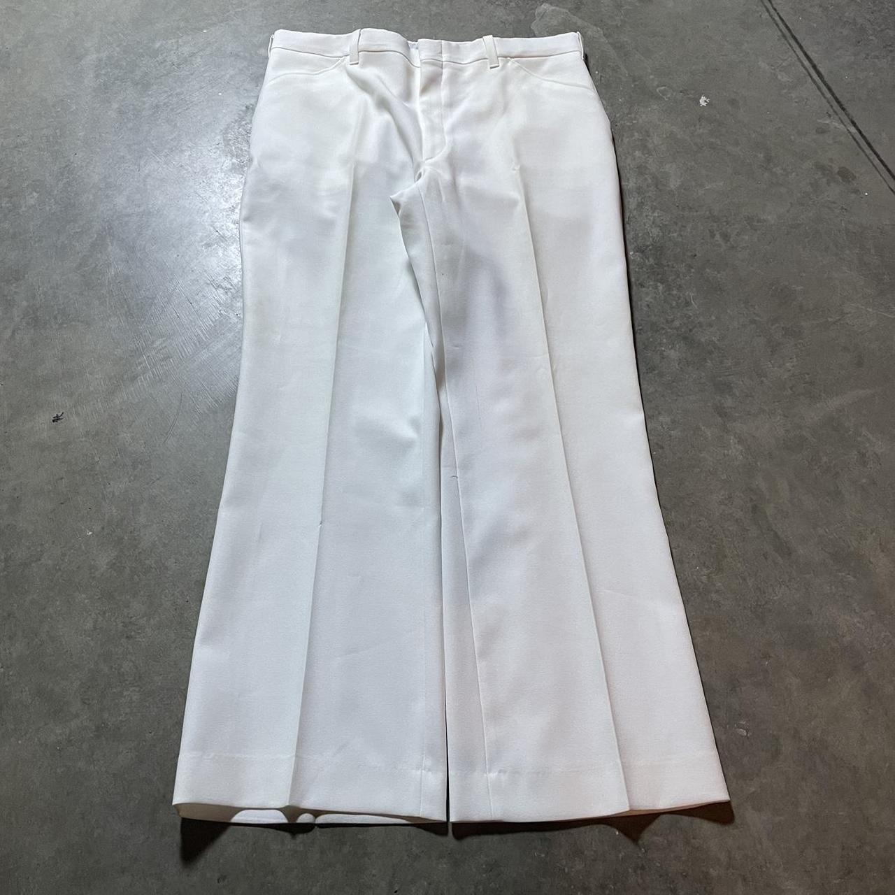vintage 70s 80s JCPenny white slacks trouser pants... Depop